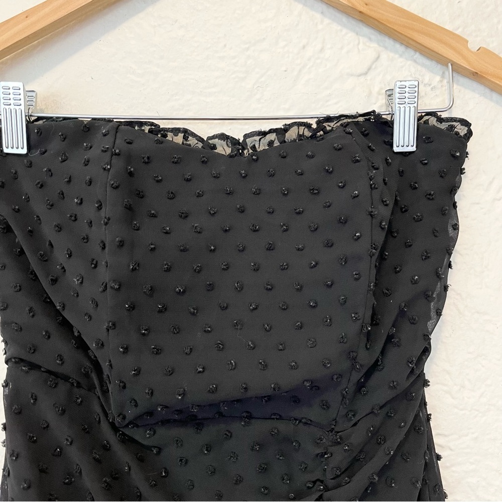 Hello Molly Dress Black Ruffle Mini Small S - Picture 5 of 8
